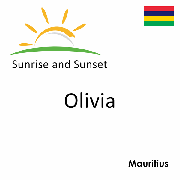 Sunrise and sunset times for Olivia, Mauritius