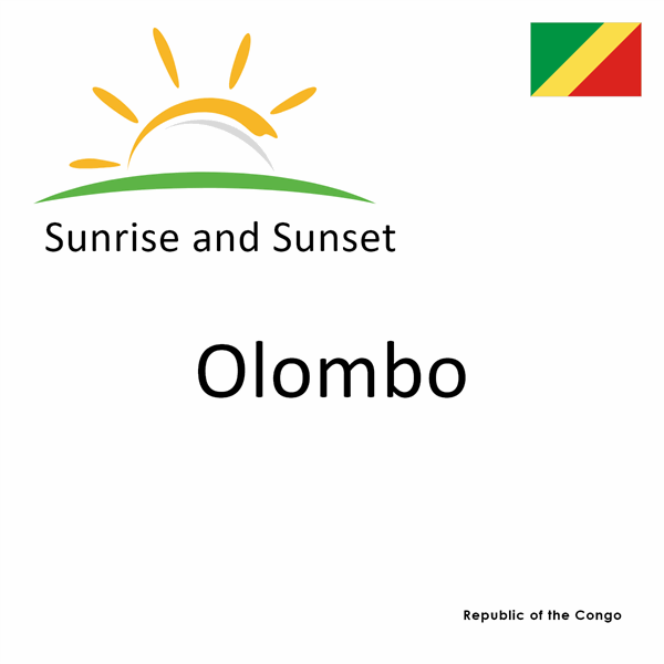 Sunrise and sunset times for Olombo, Republic of the Congo