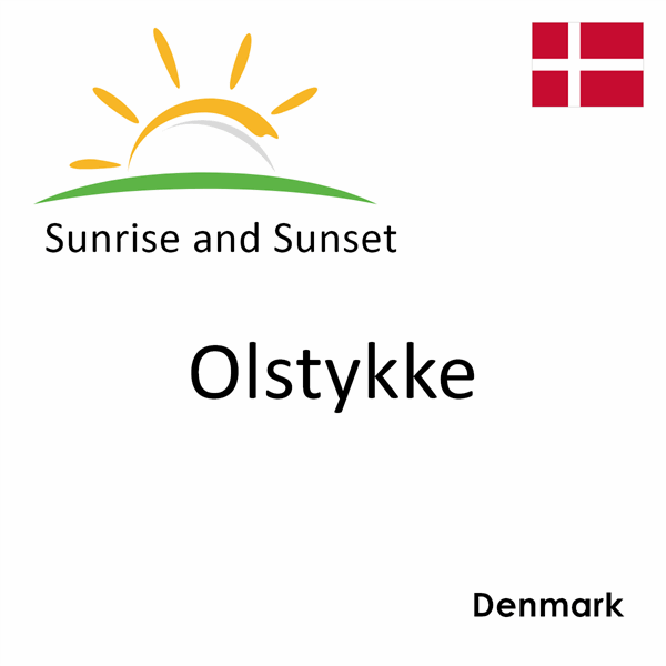 Sunrise and sunset times for Olstykke, Denmark