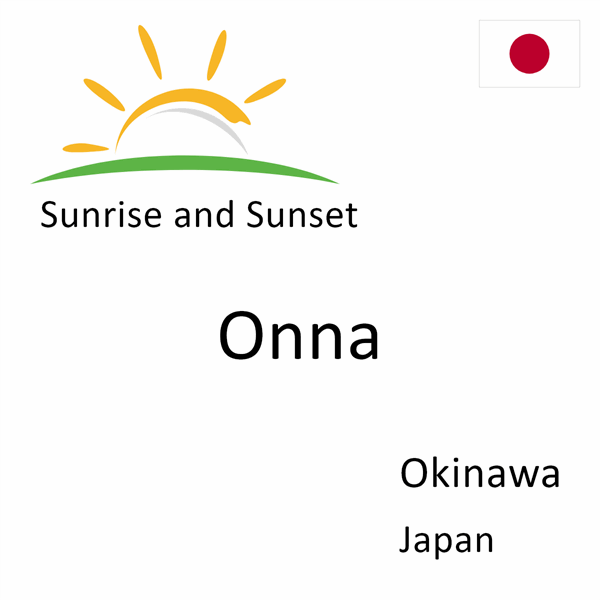 Sunrise and sunset times for Onna, Okinawa, Japan