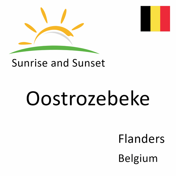 Sunrise and sunset times for Oostrozebeke, Flanders, Belgium