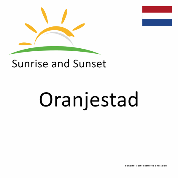 Sunrise and sunset times for Oranjestad, Bonaire, Saint Eustatius and Saba 