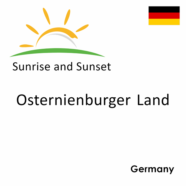 Sunrise and sunset times for Osternienburger Land, Germany