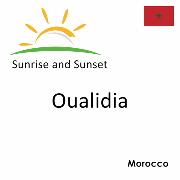 Sunrise and sunset times for Oualidia, Morocco