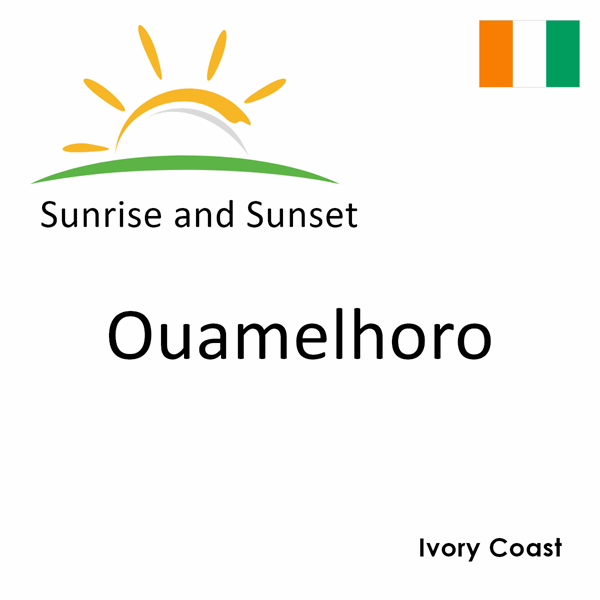 Sunrise and sunset times for Ouamelhoro, Ivory Coast