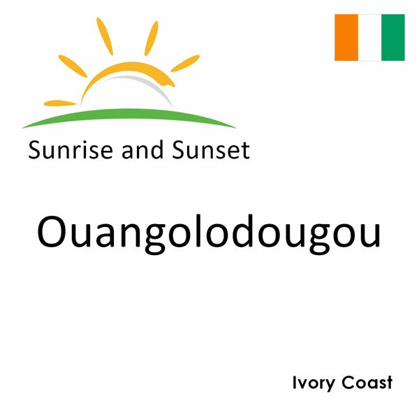Sunrise and sunset times for Ouangolodougou, Ivory Coast