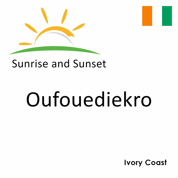 Sunrise and sunset times for Oufouediekro, Ivory Coast