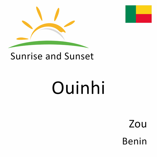 Sunrise and sunset times for Ouinhi, Zou, Benin