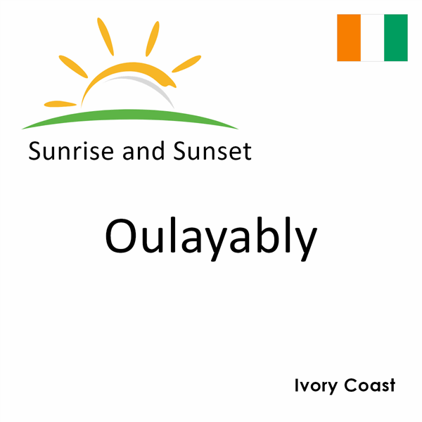 Sunrise and sunset times for Oulayably, Ivory Coast