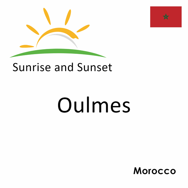 Sunrise and sunset times for Oulmes, Morocco