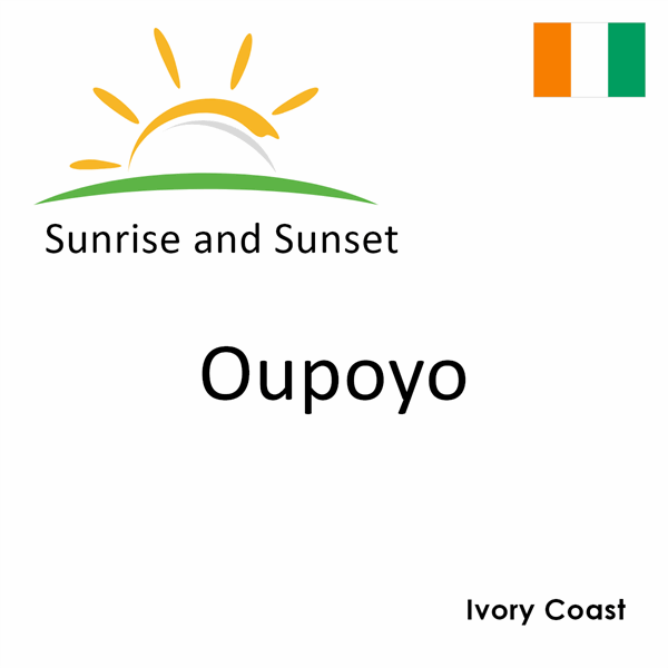 Sunrise and sunset times for Oupoyo, Ivory Coast