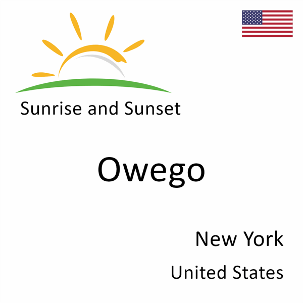 Sunrise and sunset times for Owego, New York, United States