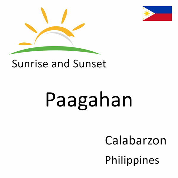 Sunrise and sunset times for Paagahan, Calabarzon, Philippines