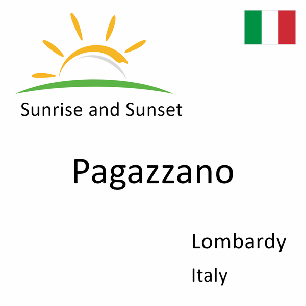 Sunrise and sunset times for Pagazzano, Lombardy, Italy