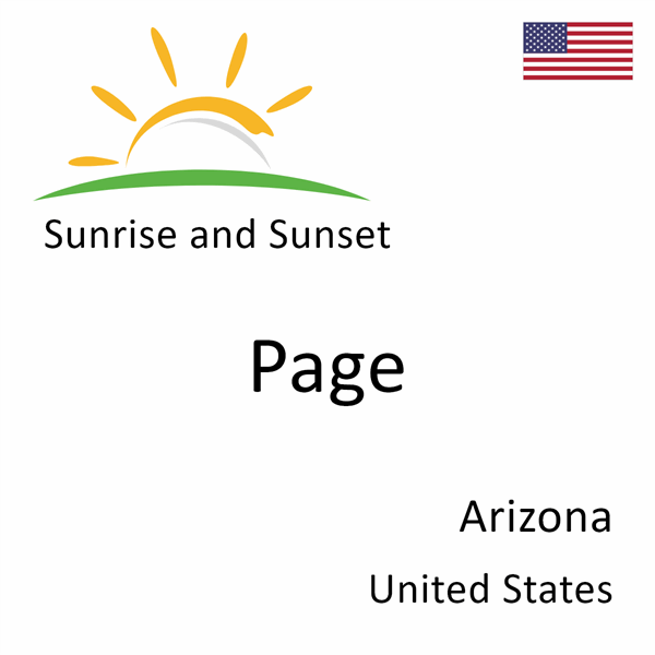 Sunrise and sunset times for Page, Arizona, United States