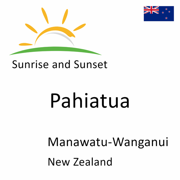 Sunrise and sunset times for Pahiatua, Manawatu-Wanganui, New Zealand