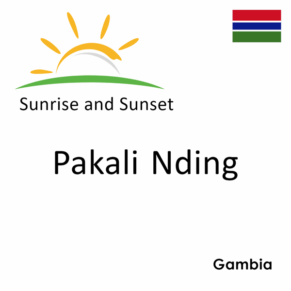 Sunrise and sunset times for Pakali Nding, Gambia