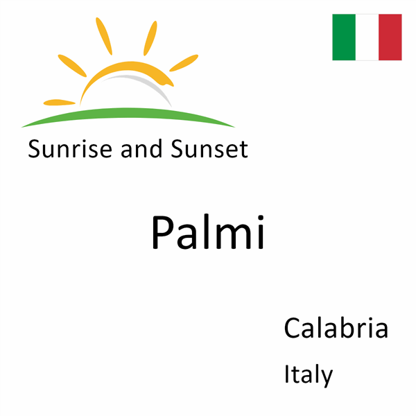 Sunrise and sunset times for Palmi, Calabria, Italy