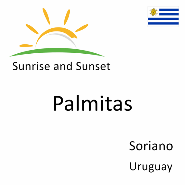 Sunrise and sunset times for Palmitas, Soriano, Uruguay