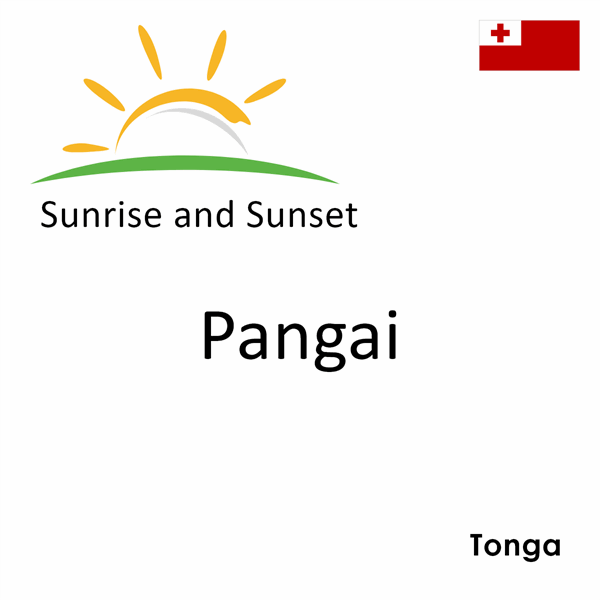 Sunrise and sunset times for Pangai, Tonga