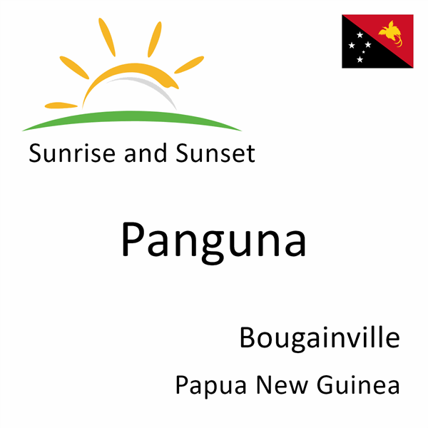 Sunrise and sunset times for Panguna, Bougainville, Papua New Guinea
