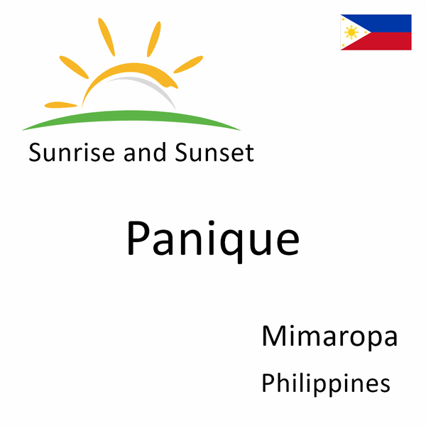 Sunrise and sunset times for Panique, Mimaropa, Philippines