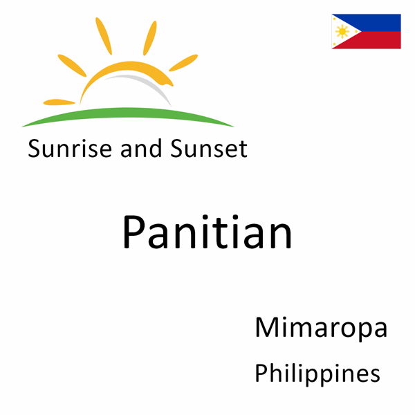 Sunrise and sunset times for Panitian, Mimaropa, Philippines