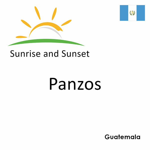 Sunrise and sunset times for Panzos, Guatemala