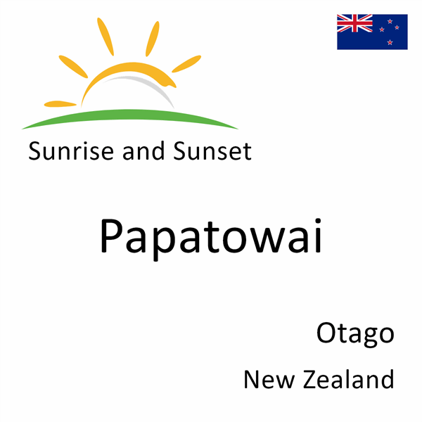 Sunrise and sunset times for Papatowai, Otago, New Zealand