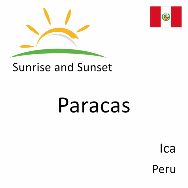 Sunrise and sunset times for Paracas, Ica, Peru