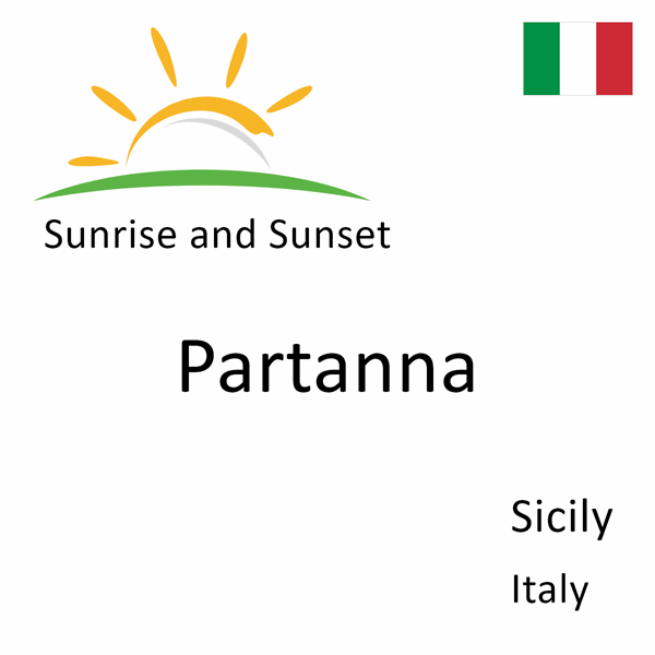 Sunrise and sunset times for Partanna, Sicily, Italy