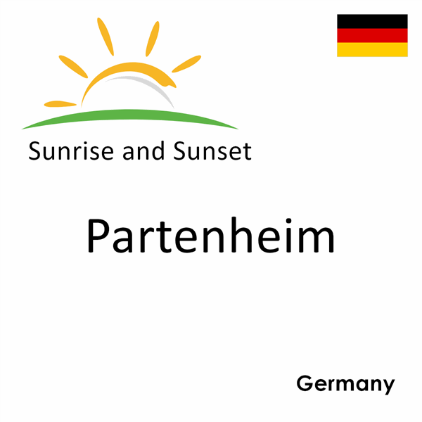 Sunrise and sunset times for Partenheim, Germany