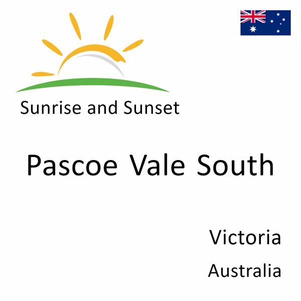 Sunrise and sunset times for Pascoe Vale South, Victoria, Australia