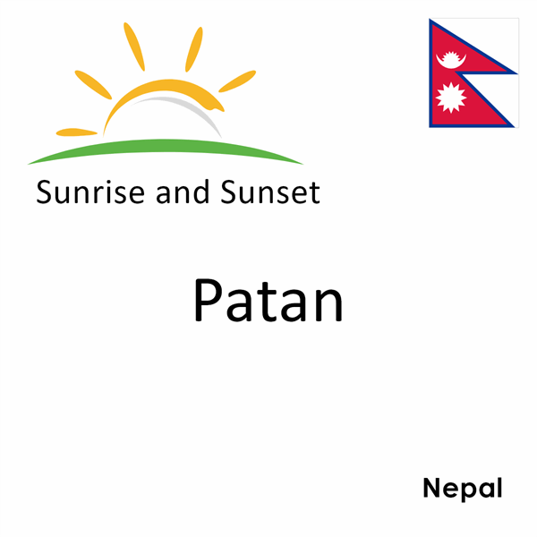 Sunrise and sunset times for Patan, Nepal