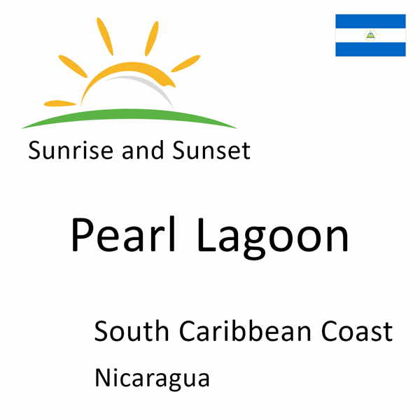 Sunrise and sunset times for Pearl Lagoon, South Caribbean Coast, Nicaragua