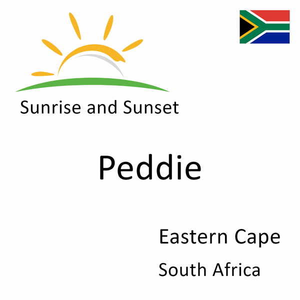 Sunrise and sunset times for Peddie, Eastern Cape, South Africa