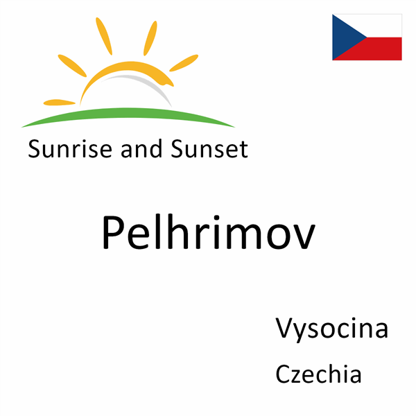 Sunrise and sunset times for Pelhrimov, Vysocina, Czechia