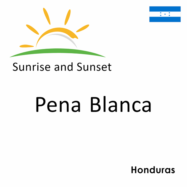 Sunrise and sunset times for Pena Blanca, Honduras