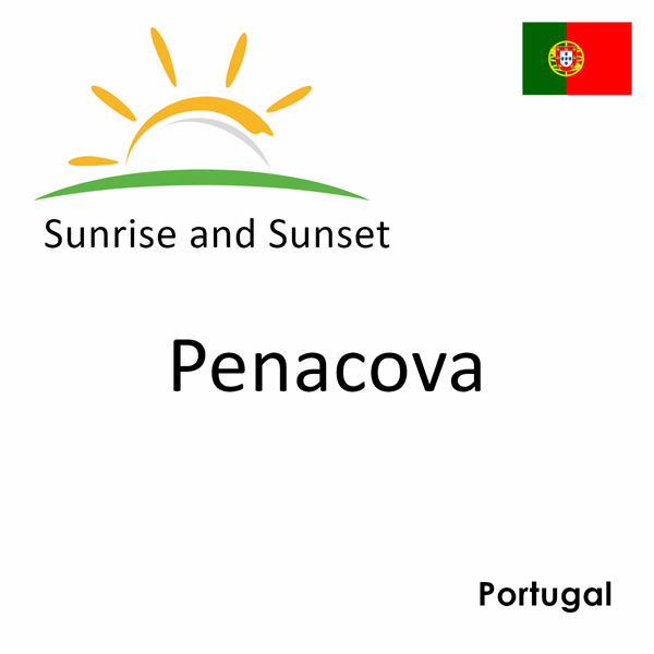 Sunrise and sunset times for Penacova, Portugal