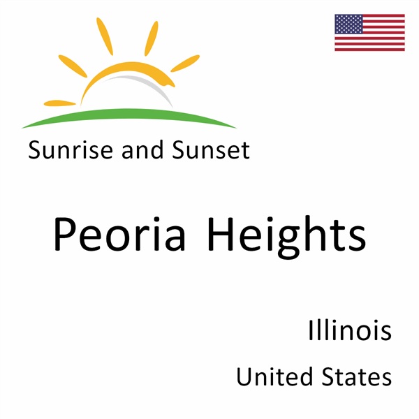 Sunrise and sunset times for Peoria Heights, Illinois, United States