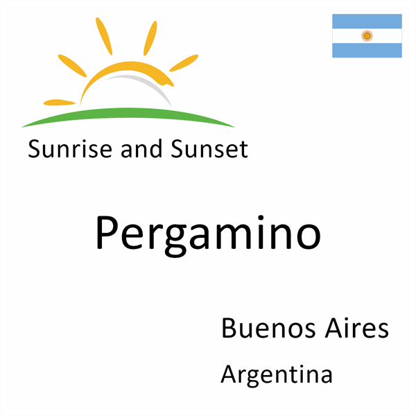 Sunrise and sunset times for Pergamino, Buenos Aires, Argentina