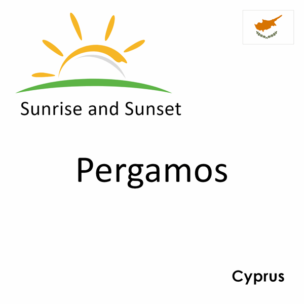 Sunrise and sunset times for Pergamos, Cyprus