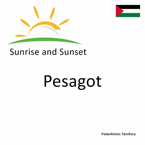 Sunrise and sunset times for Pesagot, Palestinian Territory