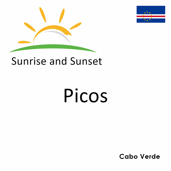 Sunrise and sunset times for Picos, Cabo Verde