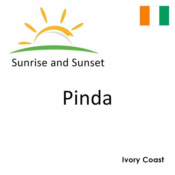 Sunrise and sunset times for Pinda, Ivory Coast