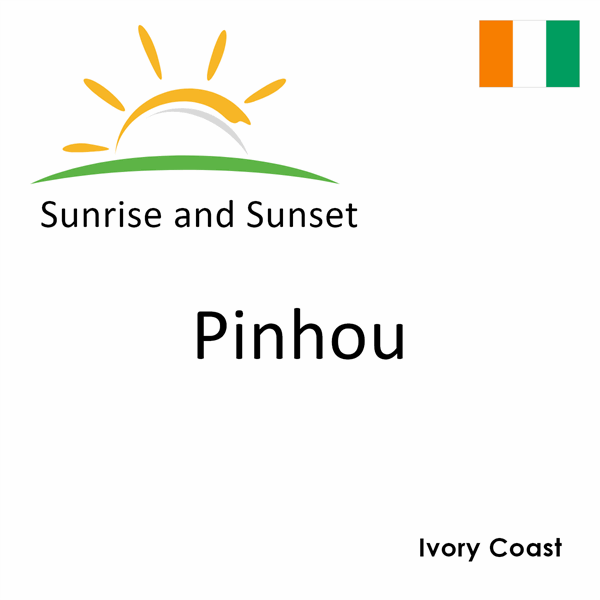 Sunrise and sunset times for Pinhou, Ivory Coast