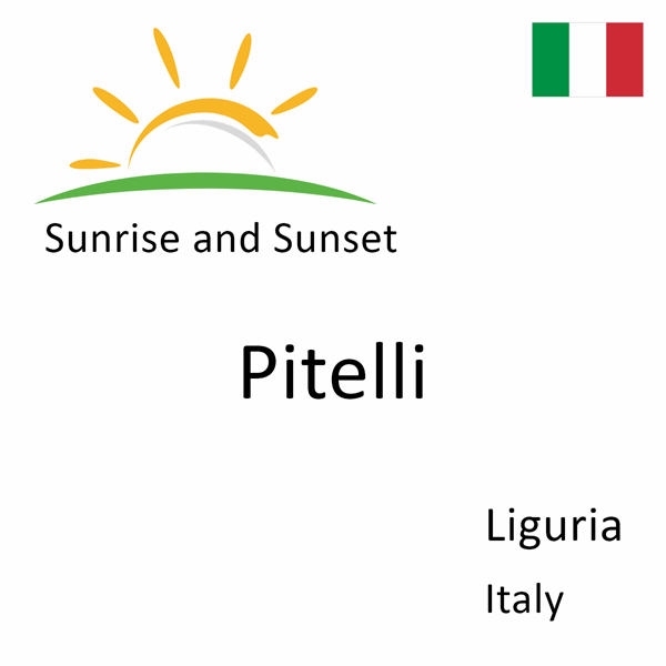 Sunrise and sunset times for Pitelli, Liguria, Italy