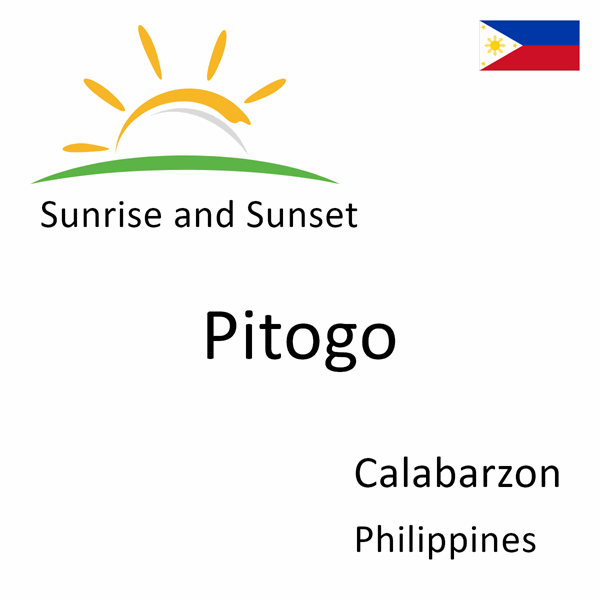 Sunrise and sunset times for Pitogo, Calabarzon, Philippines