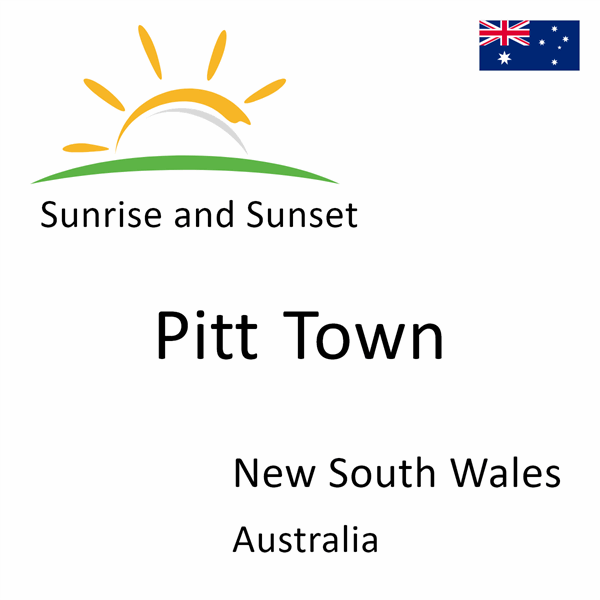 Sunrise and sunset times for Pitt Town, New South Wales, Australia