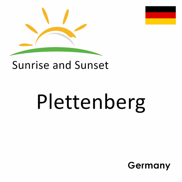 Sunrise and sunset times for Plettenberg, Germany